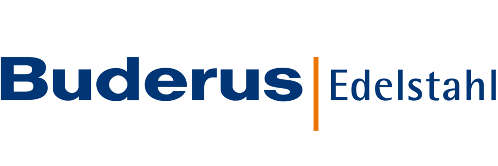 Buderus Edelstahl Logo als Referenzpartner der Rösler Gruppe für die Oberflächentechnik im Rösler SERVICEPORTAL