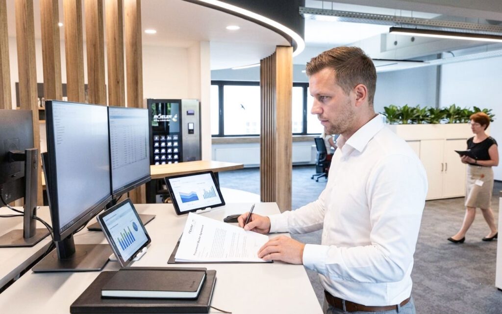 Strategischer Einkaufsleiter bei der Kostenkontrolle und Bedarfsplanung im Rösler SERVICEPORTAL.